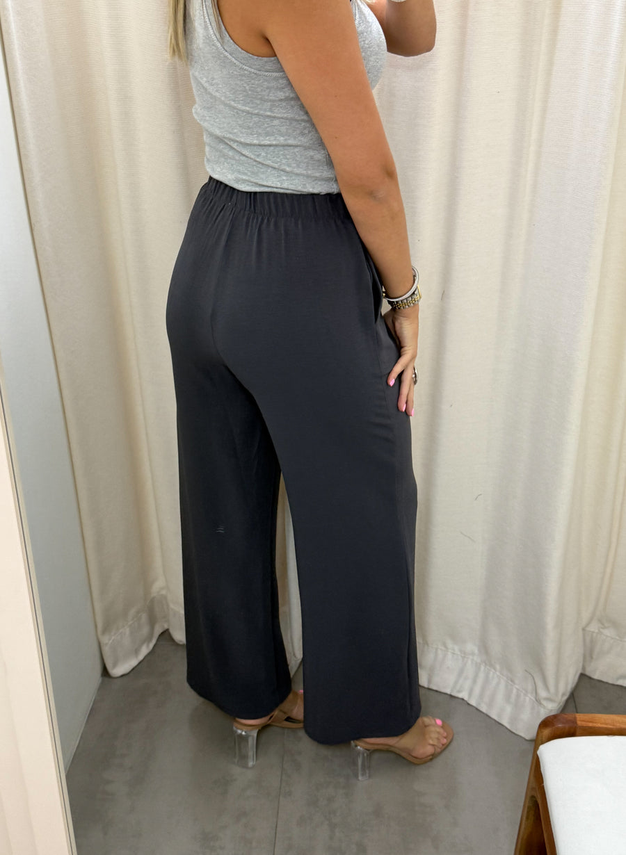 DARK GRAY WIDE LEG PANTS