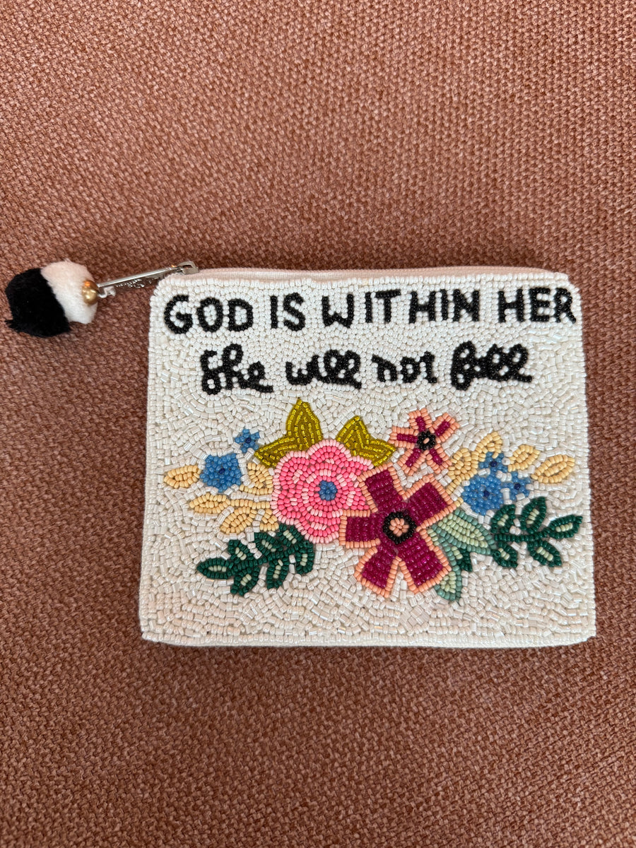 GOD IS WITHIN HER, SHE WILL NOT FALL COIN BAG