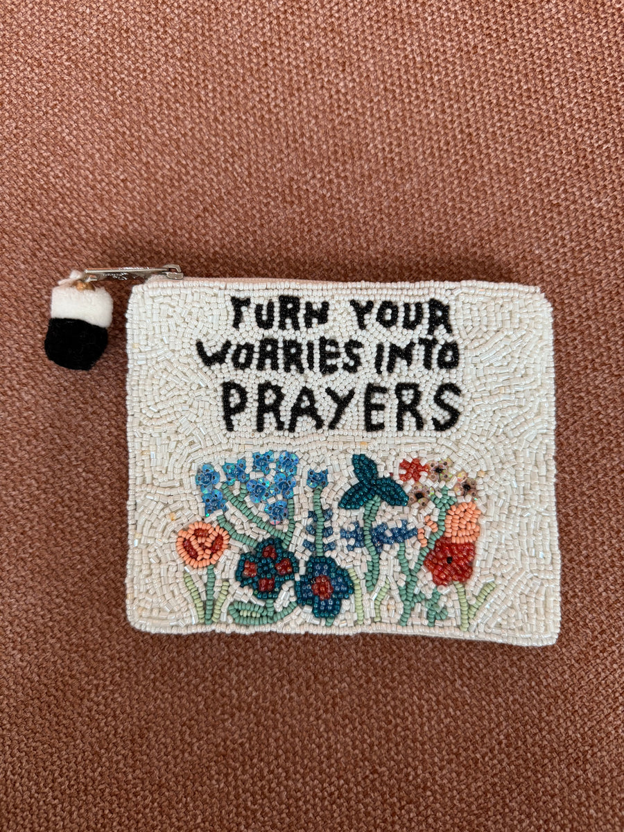 TURN YOUR WORRIES INTO PRAYERS COIN BAG