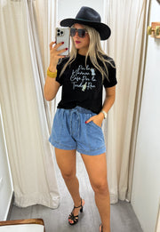 BLACK CAFÉ & RON MID-LENGTH T-SHIRT