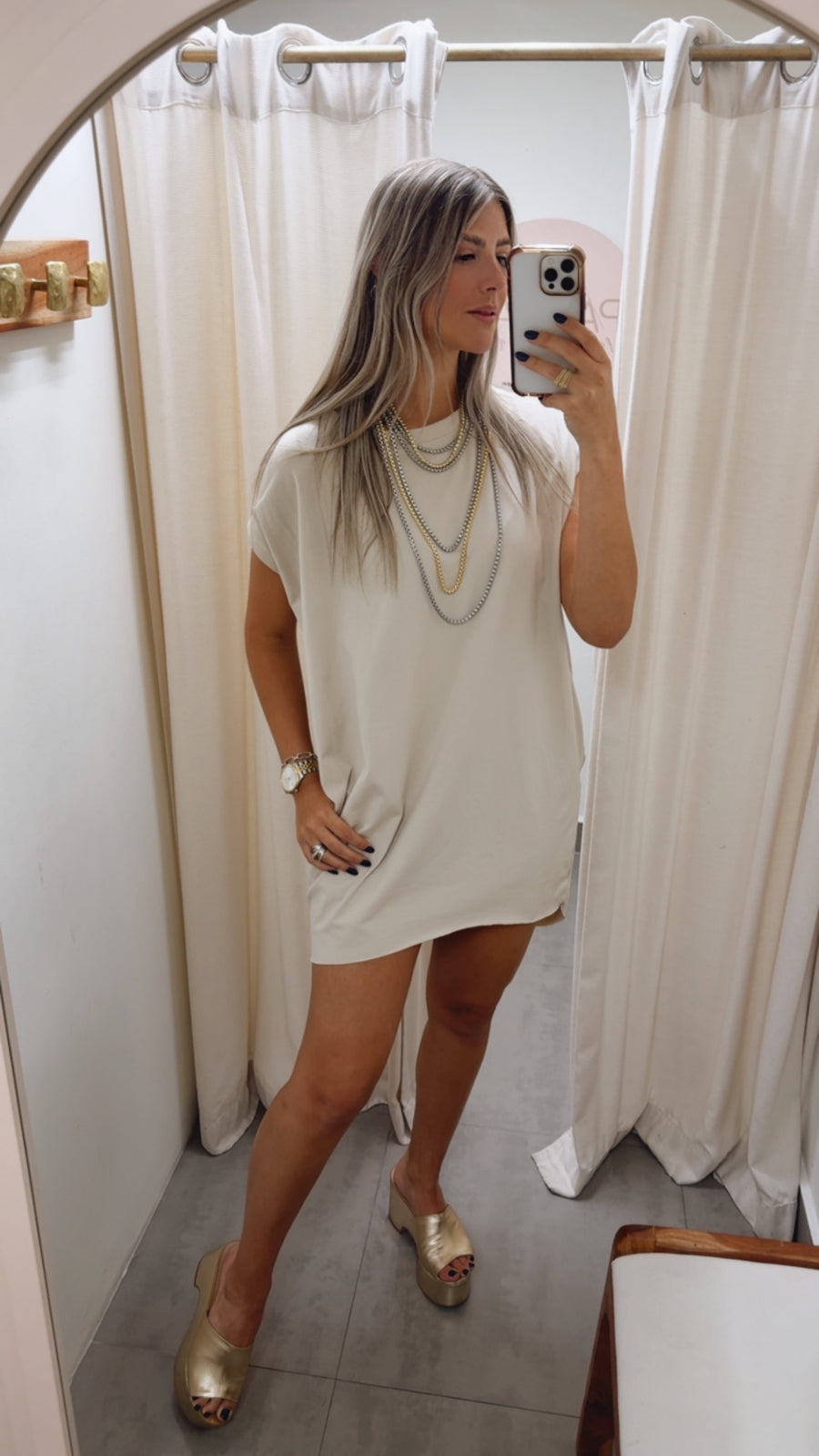 BASIC T-SHIRT HIGH LOW DRESSES