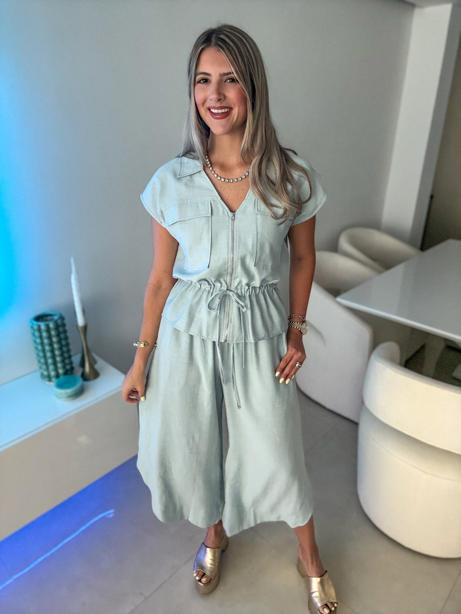 LIGHT DENIM TOP & PANT SET