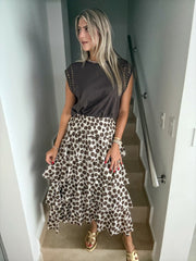 POLKA DOT RUFFLE SKIRT