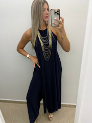 PIA NAVY BLUE RACERBACK TOP & PANT SET