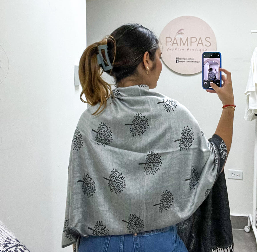 TREE PRINT PASHMINA