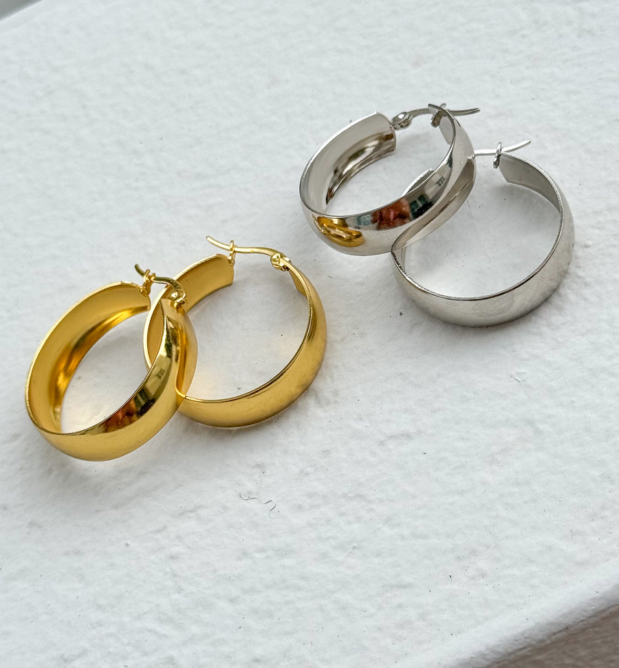 CLIP-ON HOOP EARRINGS