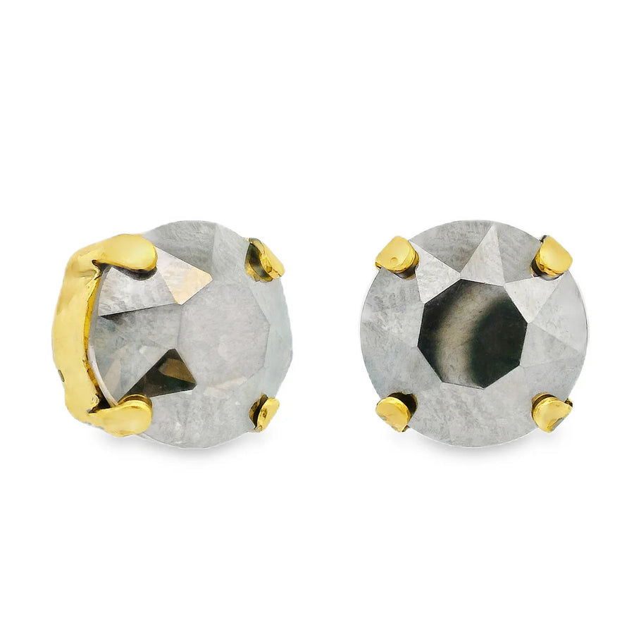 TRENTLEY CHROME STUD EARRINGS