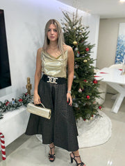 GOLD METALLIC CAMI BLOUSE