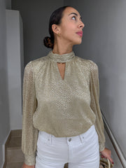 GOLD LUREX GLAM BLOUSE