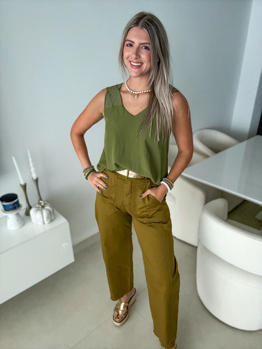 FALL COLOR BARREL PANTS