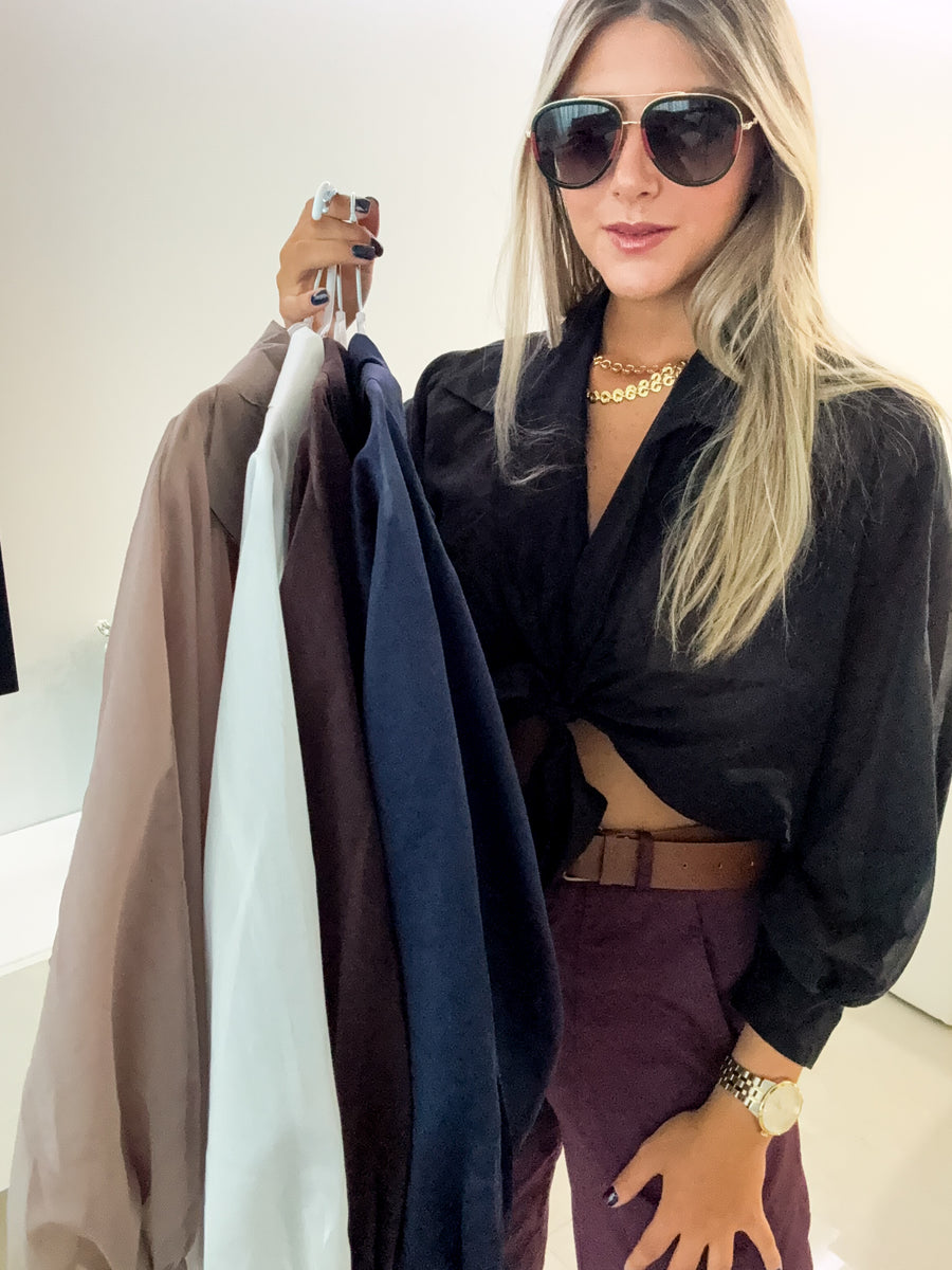 SHEER KNOT BLOUSE