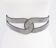 RHINESTONE ELASTIC BELT
