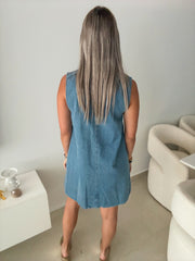 DENIM HORSELINK DETAILED DRESS