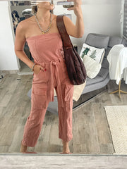 WASHED GUAVA TUBE JUMPSUIT
