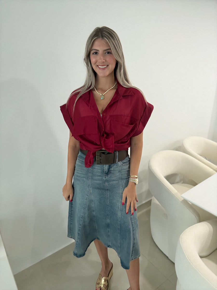 SHEER POCKET BLOUSES