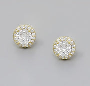 GOLD HALO STUD EARRING