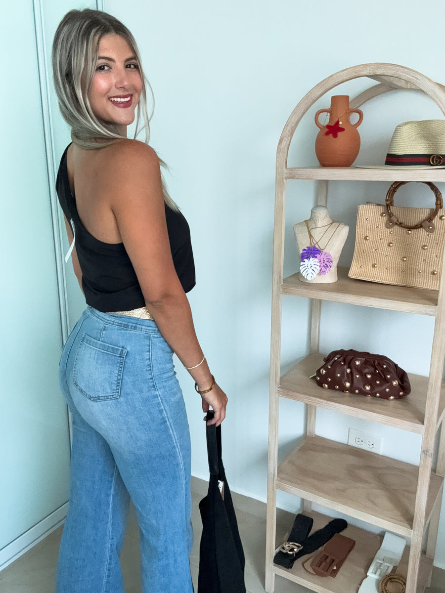 ONE SHOULDER KNOT BLOUSE