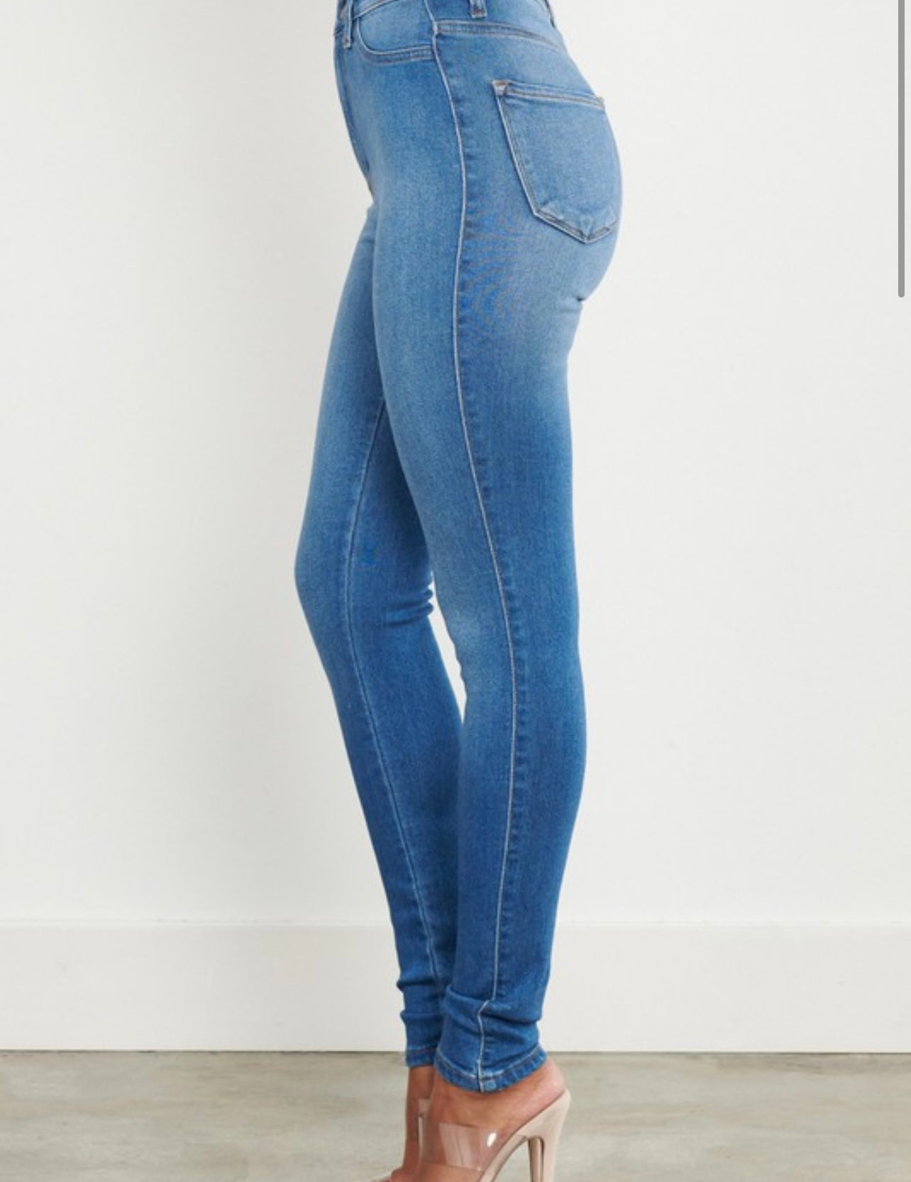 HIGH WAIST DENIM SKINNY JEANS