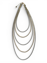 GOLD & SILVER 6-LAYER NECKLACE COLLAB