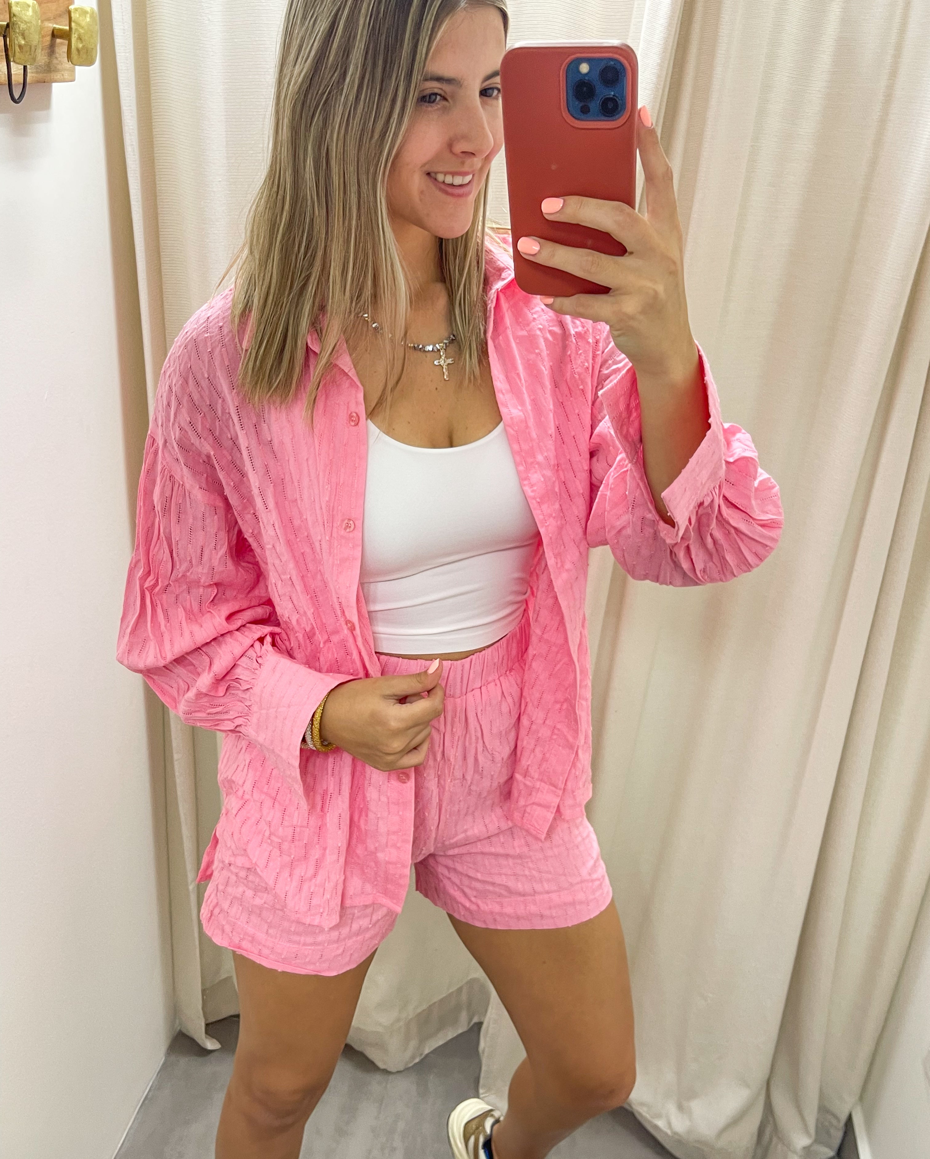 BUBBLE GUM PINK LONG SLEEVE SET