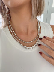 SILVER BALL NECKLACE