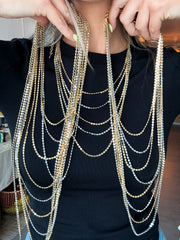 TWO TONE PAMPAS LAYERED NECKLACE