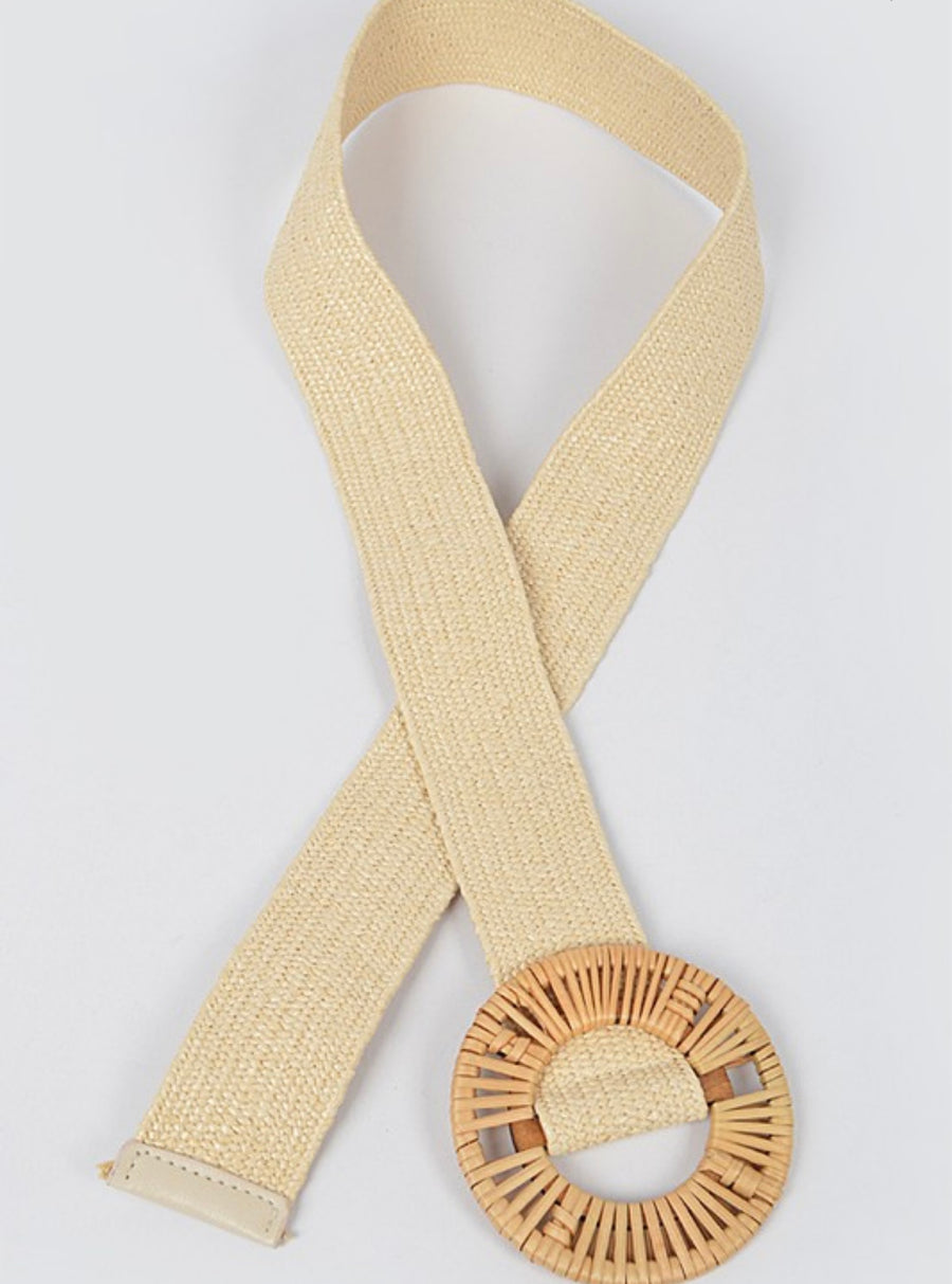 BAMBOO ROUNDED BUCKLE BELT
