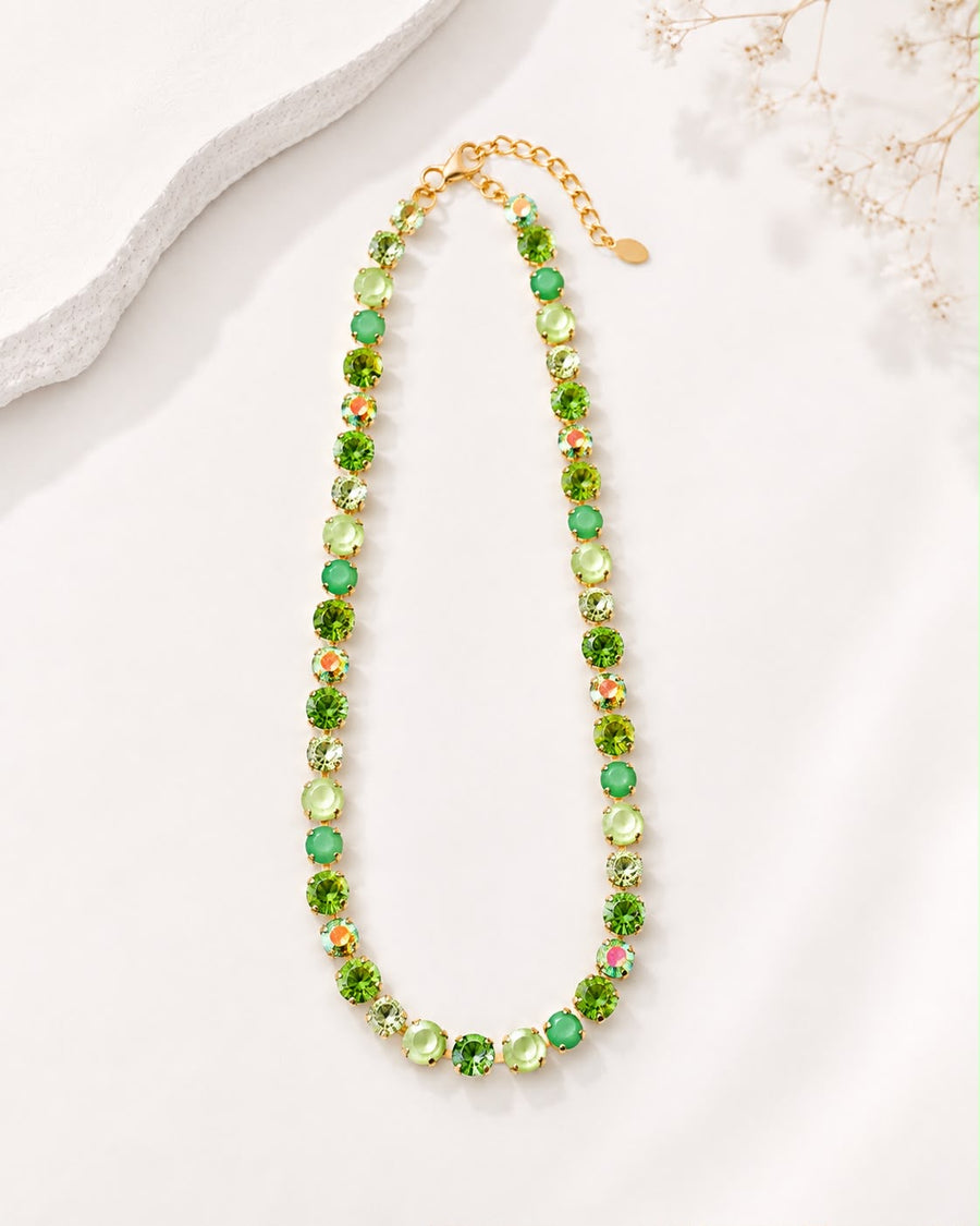 SWAROVSKI GREEN MIX NECKLACE