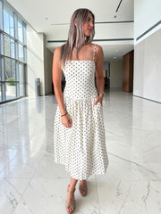 POLKA DOT MIDI DRESS