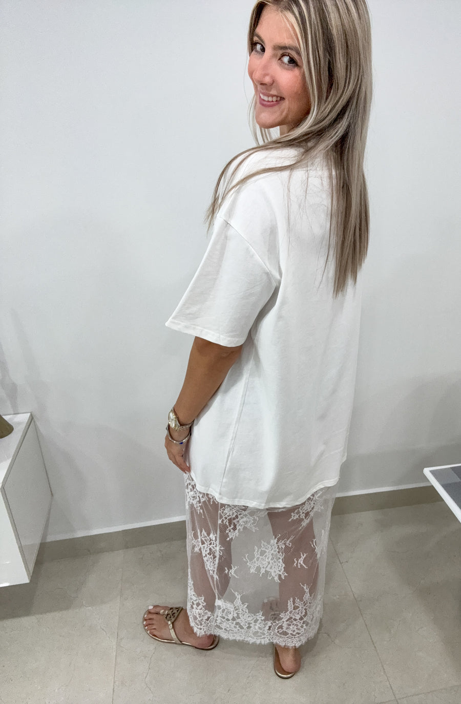 T-SHIRT LACE DRESS