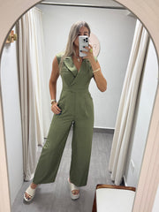 OLIVE TAILORED JUMPSUIT