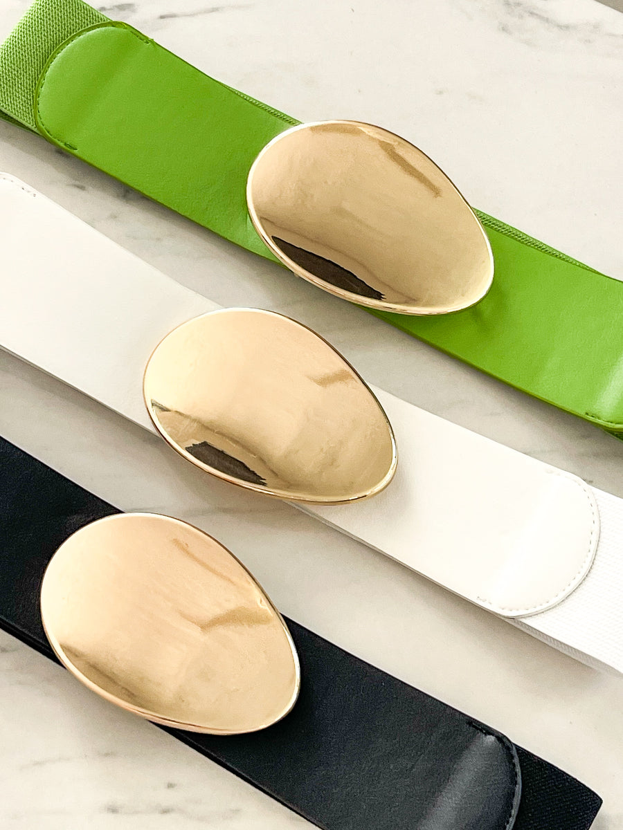 OVAL BUCKLE ELASTIC BELT
