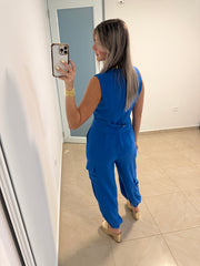 ELECTRIC BLUE VEST TOP & JOGGER SET