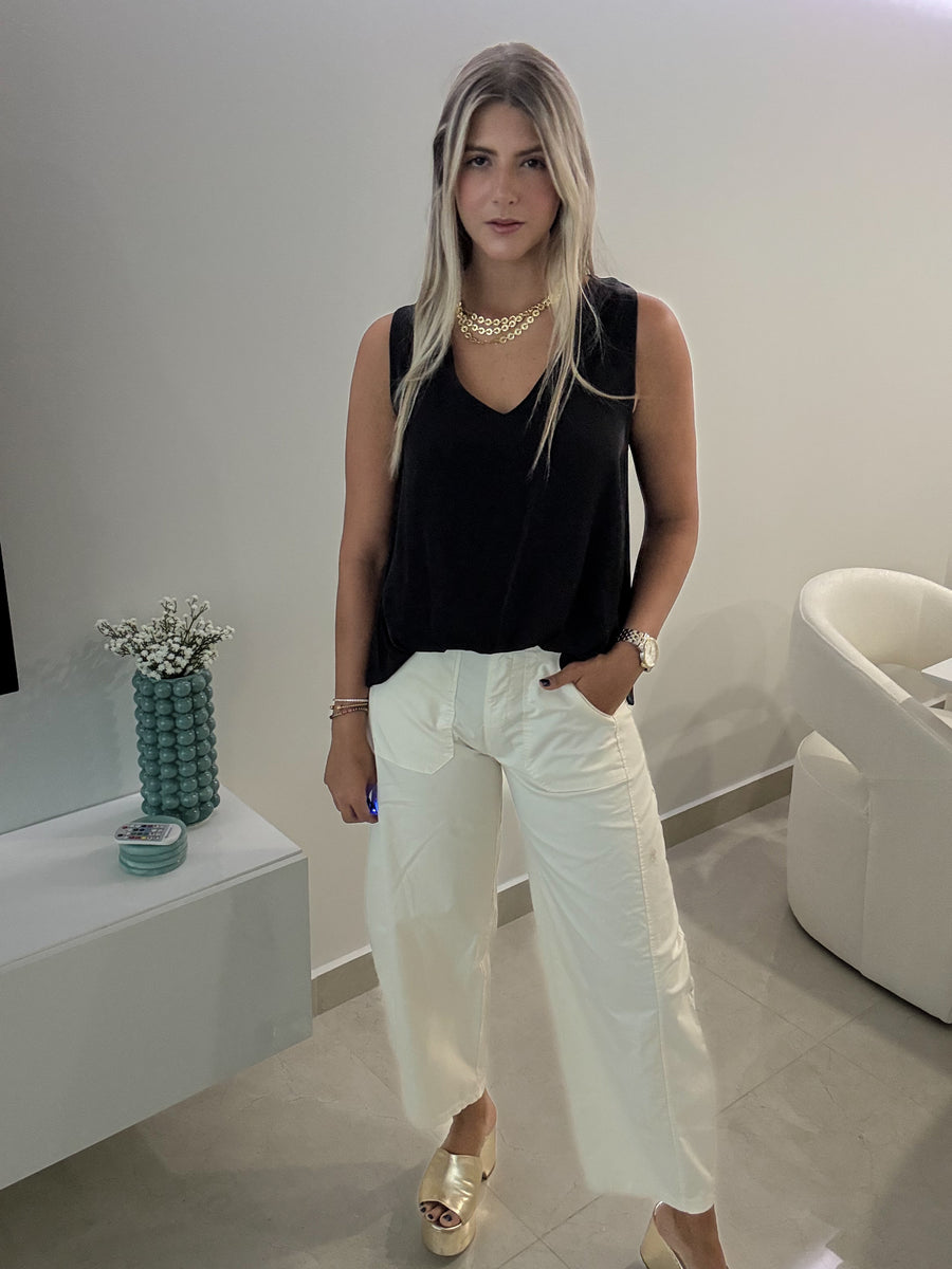 SILKY FRONT TUCKED BLOUSE
