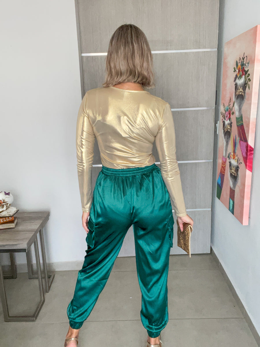 GOLD METALLIC BODYSUIT