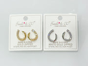 PAVE CURVE EARRINGS