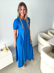 PIA BLUE SHORT SLEEVES TOP & PANT SET