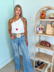 ONE SHOULDER KNOT BLOUSE