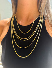 GOLD PAMPAS LAYERED NECKLACE