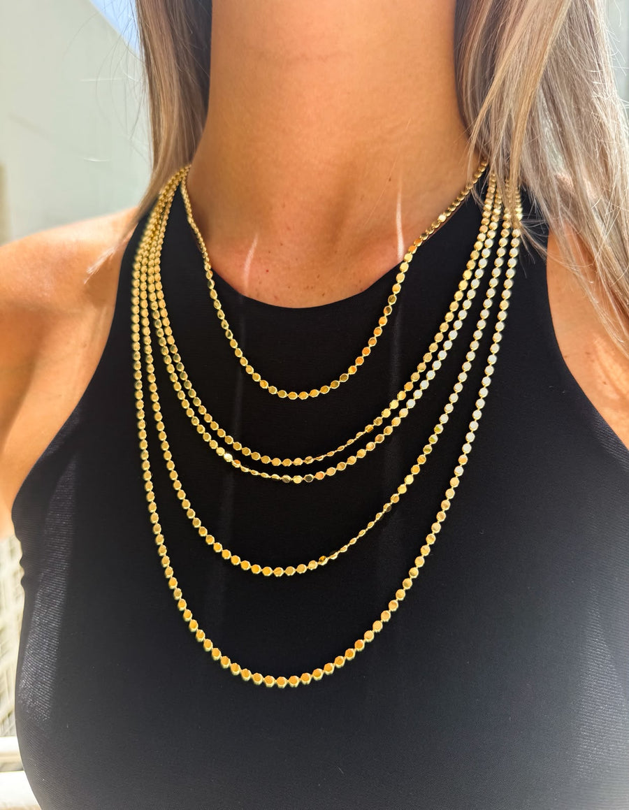 GOLD PAMPAS LAYERED NECKLACE
