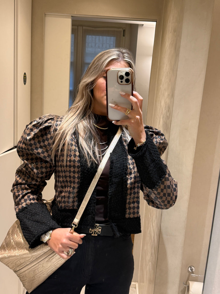 BROWN MOTO JACKET