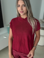 WINE SWEATER TOP