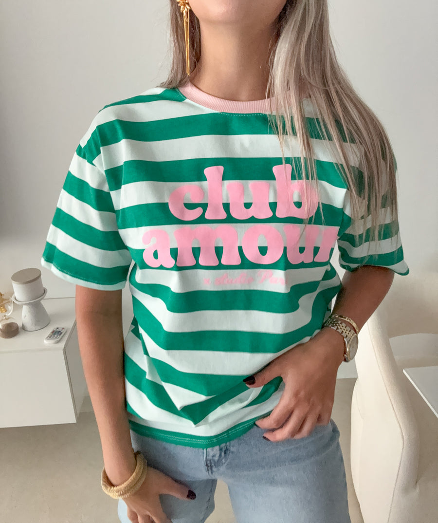 CLUB AMOUR STRIPED TSHIRTS