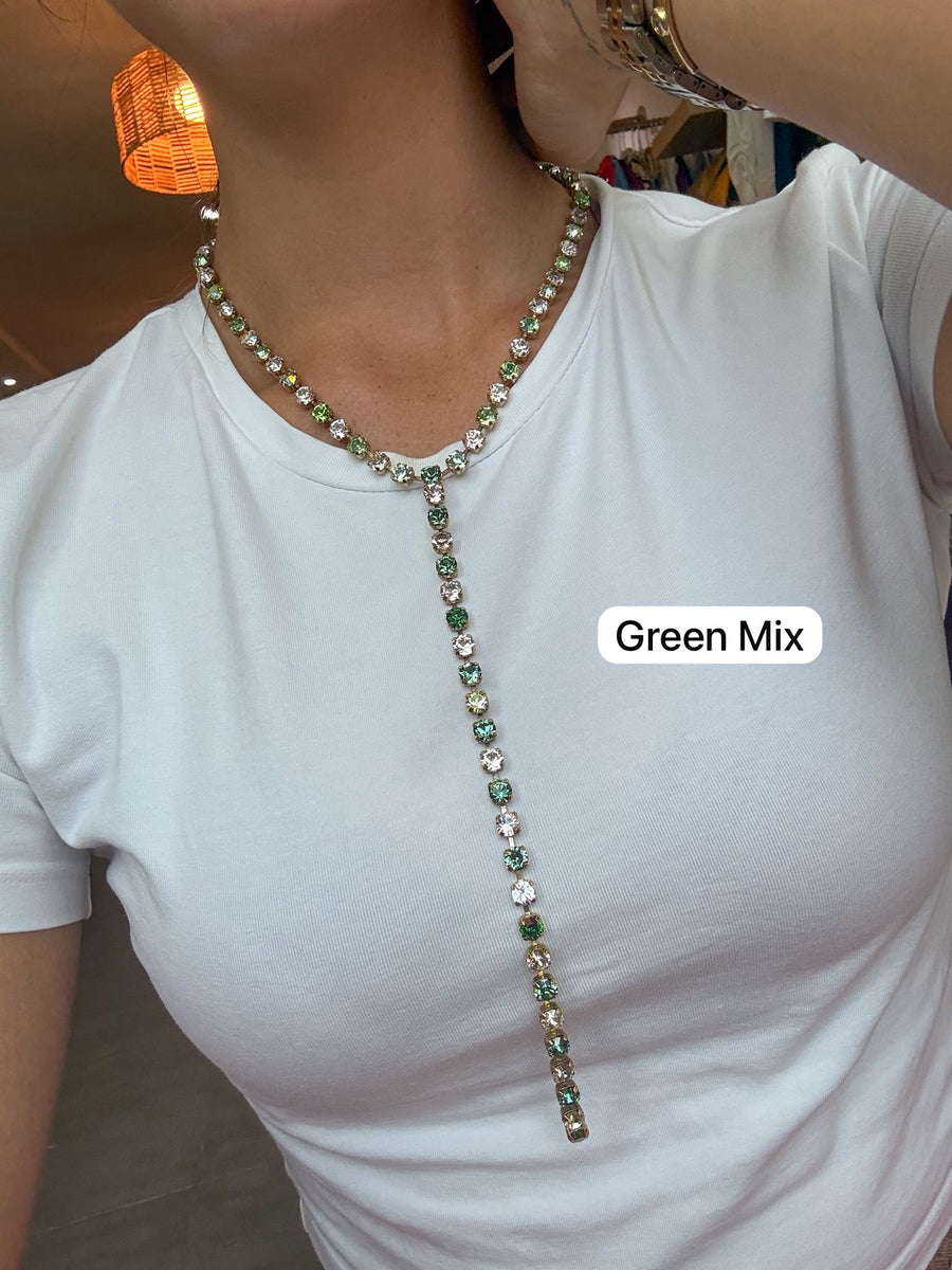 BABY L.A. NECKLACES IN GREEN TONES