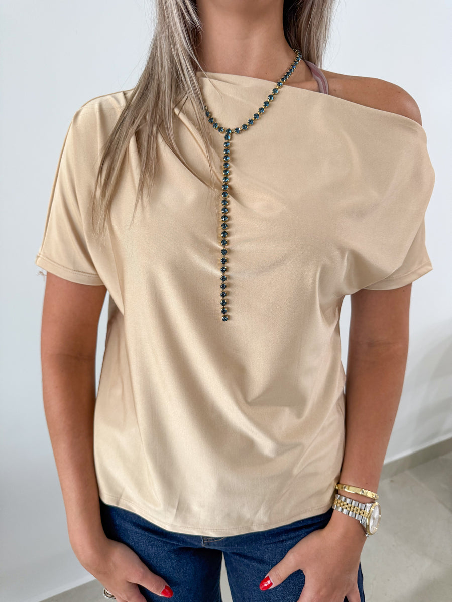 STRETCHY ELEGANT ONE SHOULDER BLOUSES