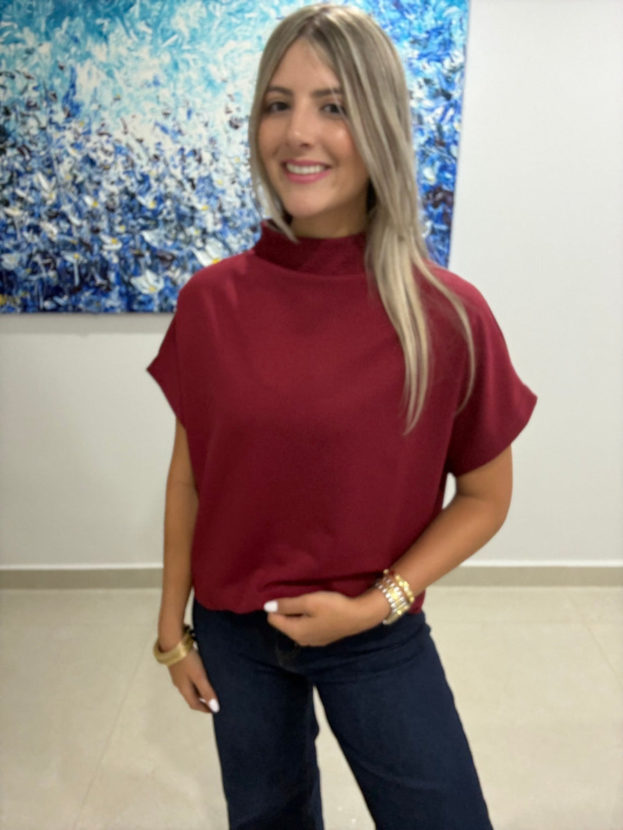 MOCK NECK BLOUSES