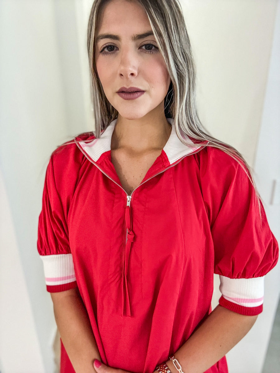 RED ZIPPER DRESS