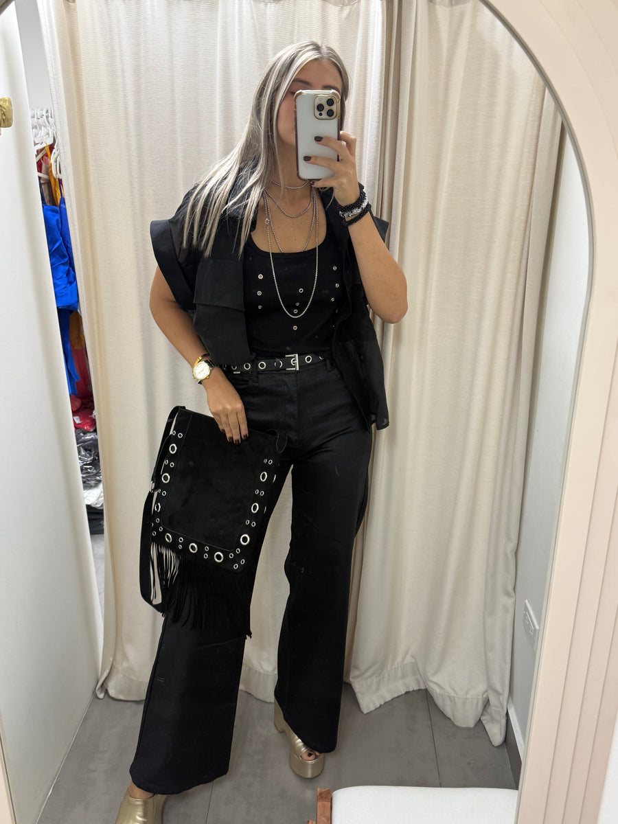 METAL EYELET TANK TOPS
