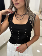 METAL EYELET TANK TOP