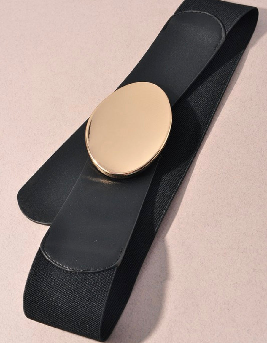 OVAL BUCKLE ELASTIC BELT
